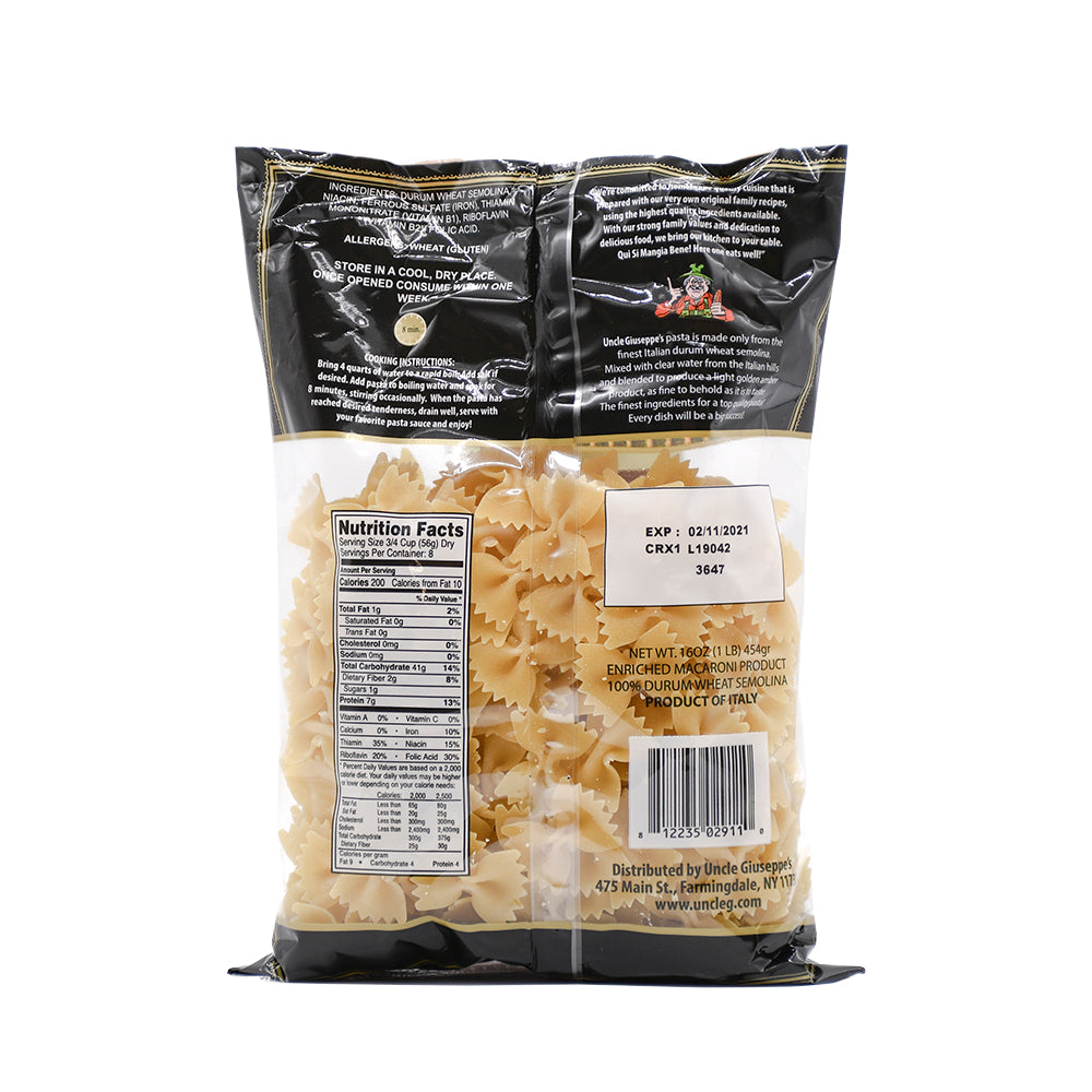 Uncle Giuseppe’s Farfalle